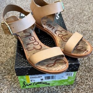 Sam Edelman Tan Ankle Strap Sandals